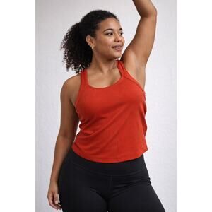 Athleta Orange Flame Horizon Activewear Athletic Tank Top Women's M